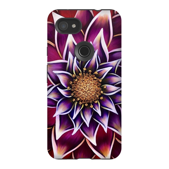Pixel 3AXL StrongFit Gilded Dahlia by Denise Cassidy Wood