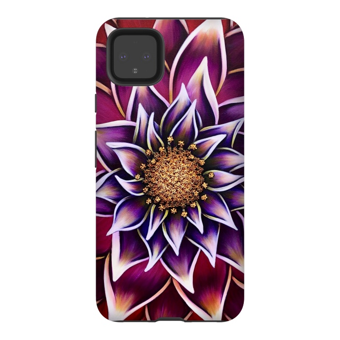 Pixel 4XL StrongFit Gilded Dahlia by Denise Cassidy Wood