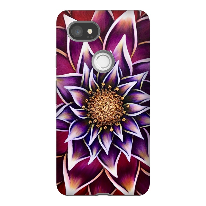 Pixel 2XL StrongFit Gilded Dahlia by Denise Cassidy Wood