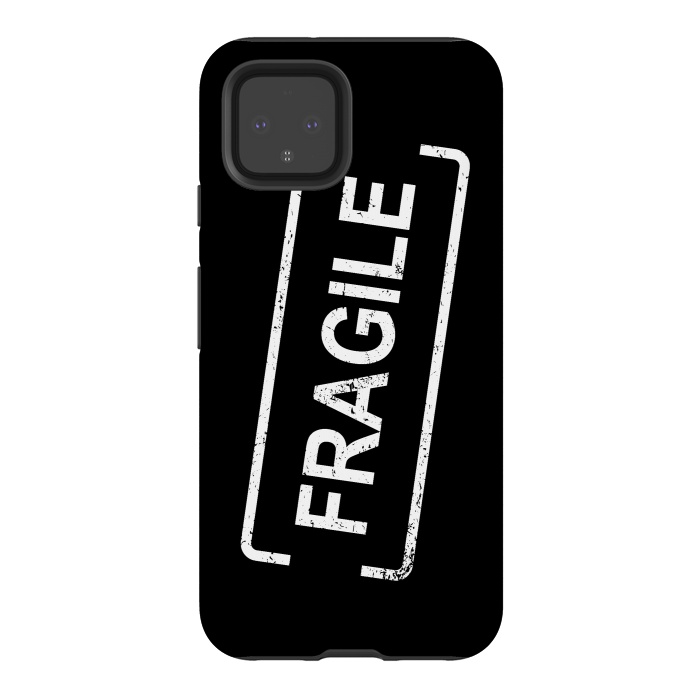Pixel 4 StrongFit Fragile White by Martina