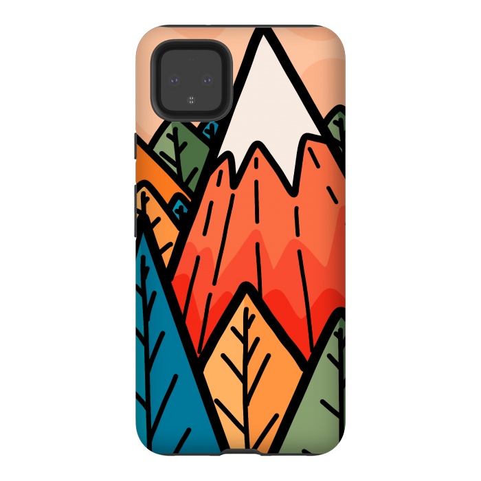 Pixel 4XL StrongFit The lone mountain forest by Steve Wade (Swade)