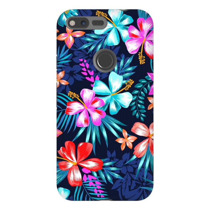Pixel XL StrongFit Beautiful Tropical Design Leave and Flowers by ArtsCase