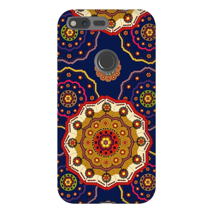 Pixel XL StrongFit Mandala with Blue Background by ArtsCase