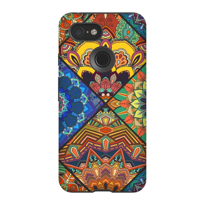 Pixel 3 StrongFit Vectorial Eastern Mandala Decoration by ArtsCase