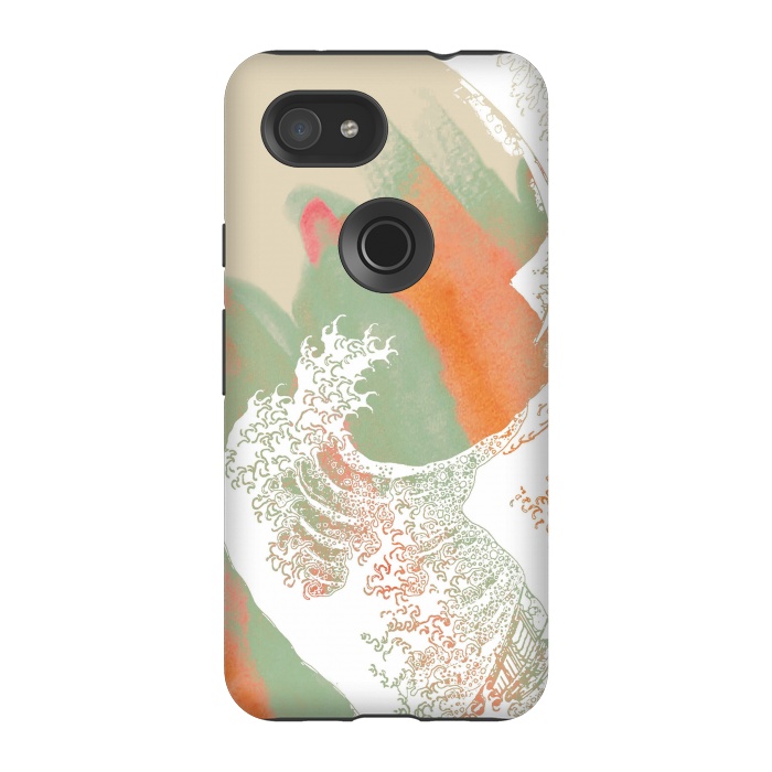 Pixel 3A StrongFit Calm into Great Wave Paint  I by ''CVogiatzi.