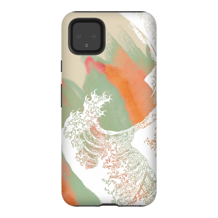 Pixel 4XL StrongFit Calm into Great Wave Paint  I by ''CVogiatzi.