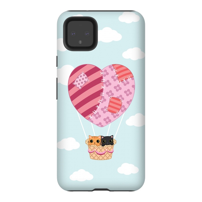 Pixel 4XL StrongFit kitty love by Laura Nagel