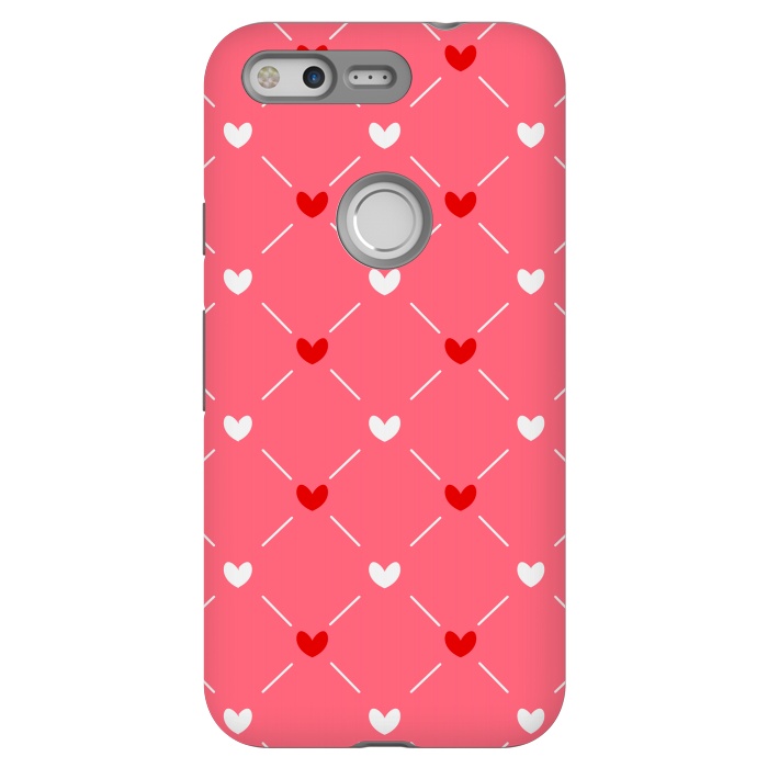 Pixel StrongFit CUTE RED WHITE HEARTS PATTERN by MALLIKA