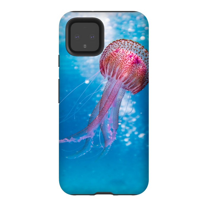 Pixel 4 StrongFit Shallow Focus Photo of Pink and Brown Jellyfish by Winston
