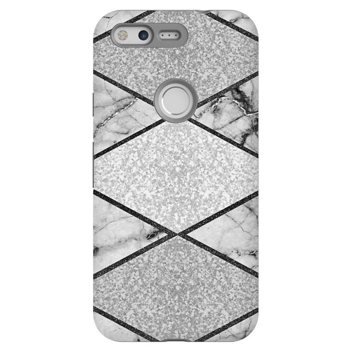 Pixel StrongFit Silver glitters marble by Jms
