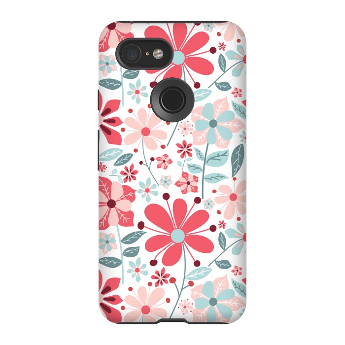 Pixel 3 StrongFit Floral Design 124 by ArtsCase