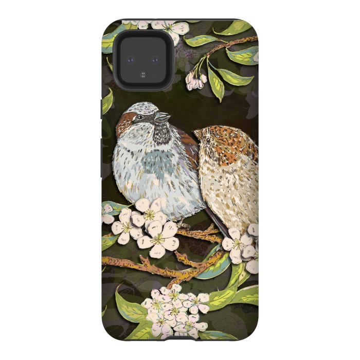 Pixel 4XL StrongFit Sweet Sparrows by Lotti Brown