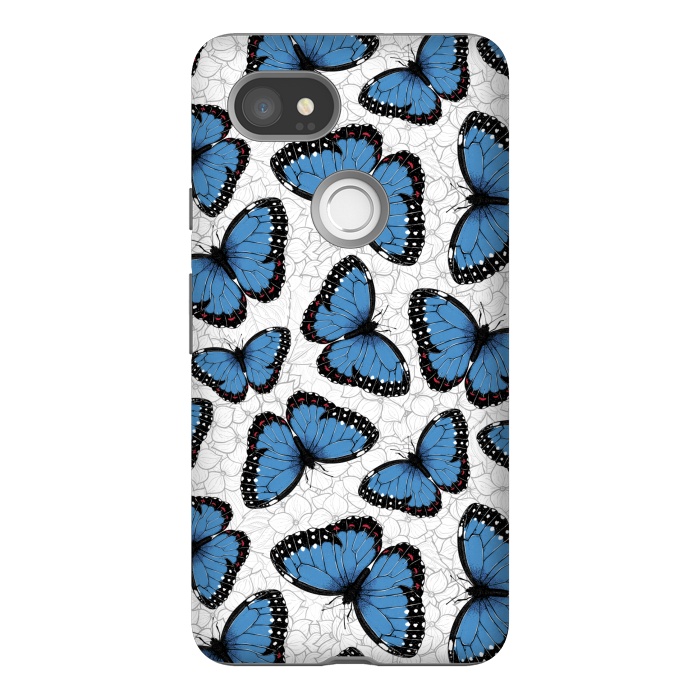 Pixel 2XL StrongFit Blue morpho butterflies by Katerina Kirilova