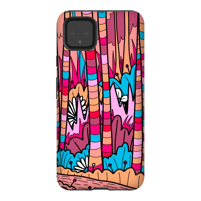 Pixel 4XL StrongFit Stripe line forest by Steve Wade (Swade)