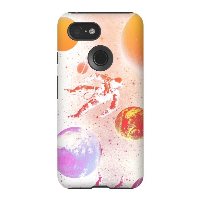 Pixel 3 StrongFit Astronaut in Space - Colorful gradient by Oana 