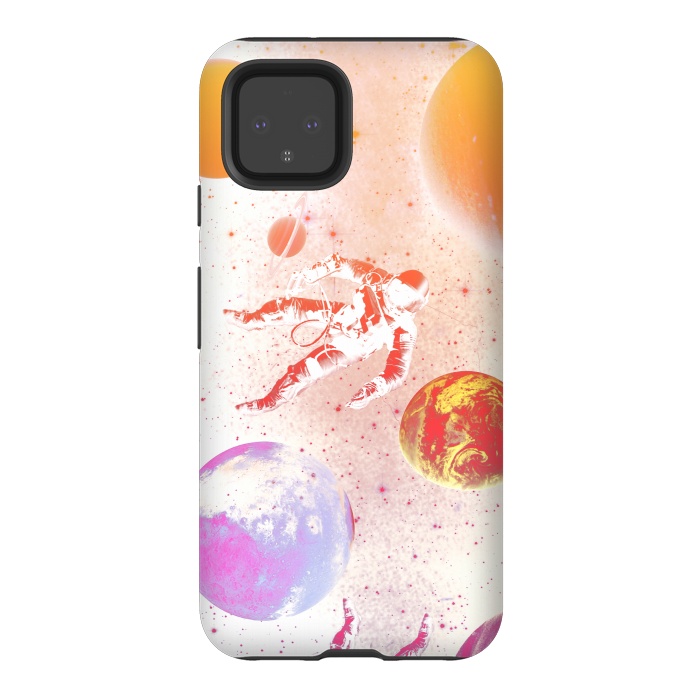 Pixel 4 StrongFit Astronaut in Space - Colorful gradient by Oana 