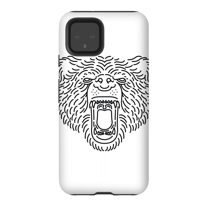 Pixel 4 StrongFit Bear Roar Line by Afif Quilimo