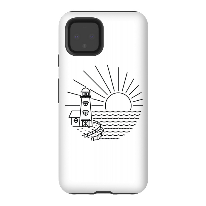 Pixel 4 StrongFit Lighthouse and Sunset by Afif Quilimo