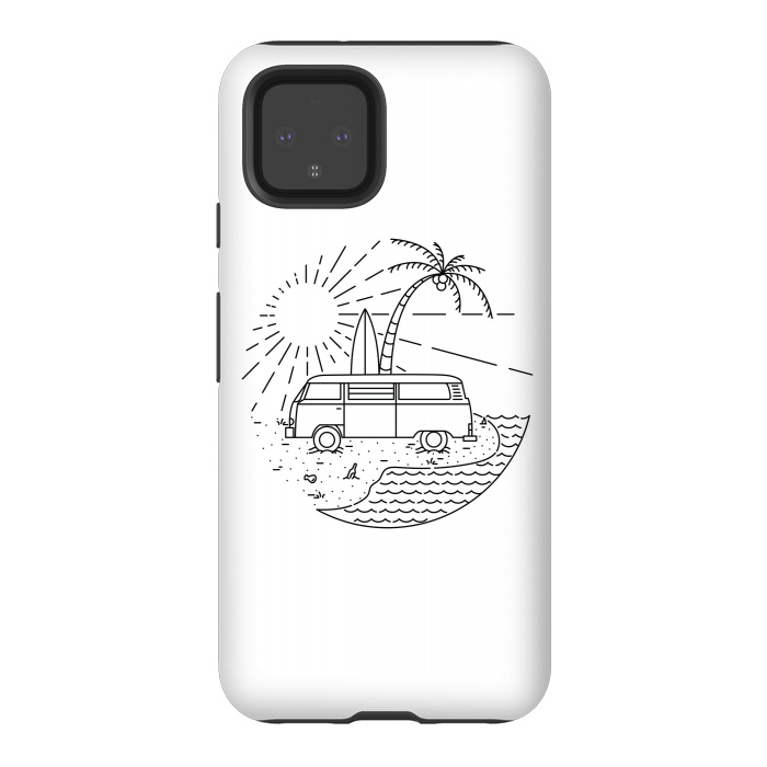 Pixel 4 StrongFit Van and Beach by Afif Quilimo