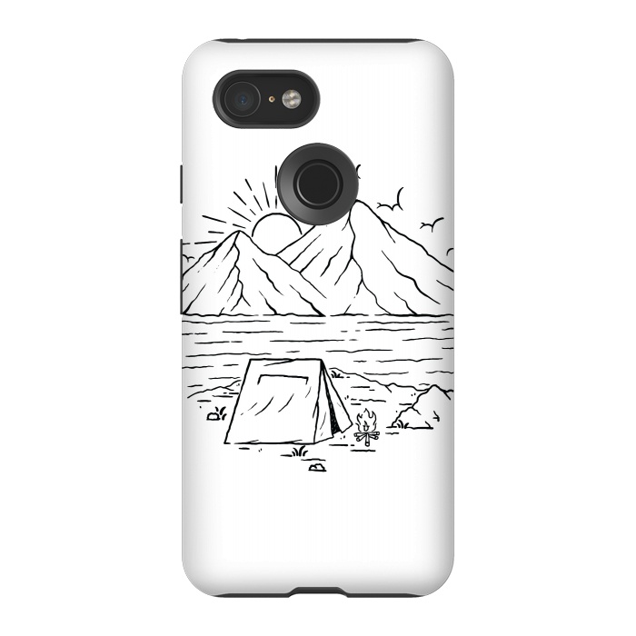 Pixel 3 StrongFit Camping Lake and Mountain by Afif Quilimo
