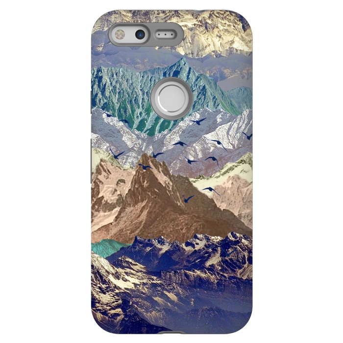 Pixel StrongFit Mountain landscape utopic nature collage  by Oana 