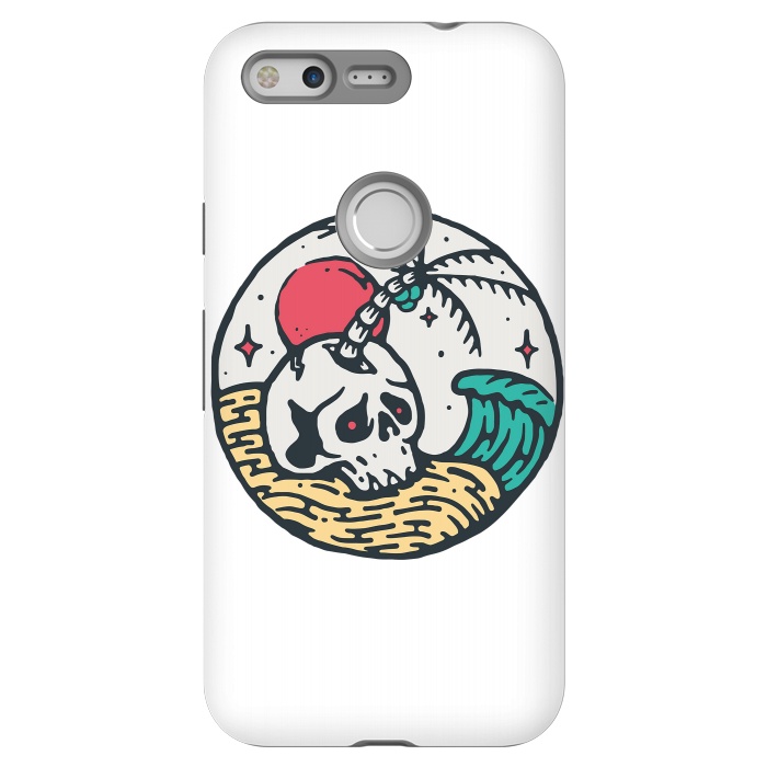 Pixel StrongFit Skull and Beach by Afif Quilimo