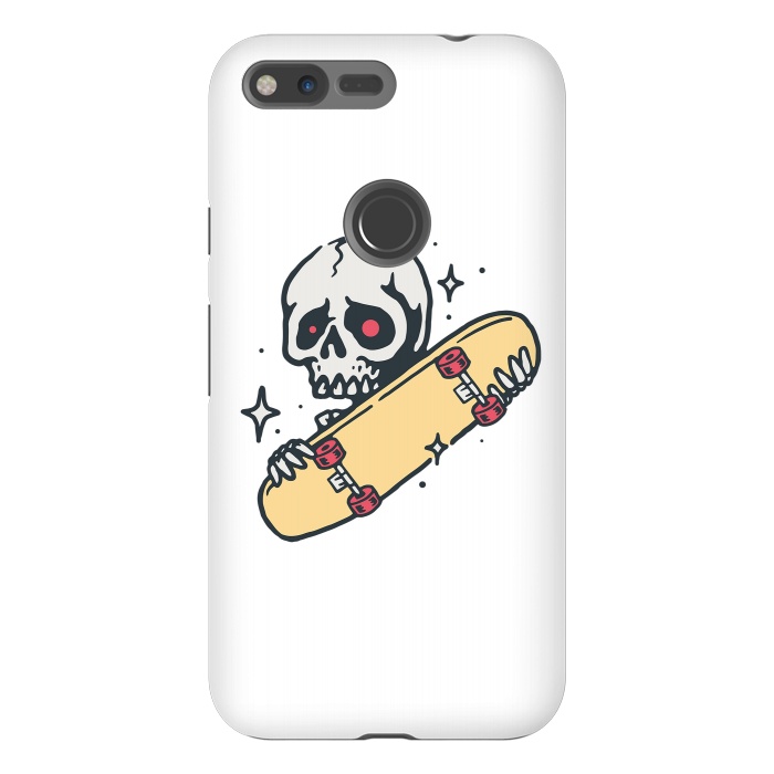 Pixel XL StrongFit Skull Love Skateboard by Afif Quilimo