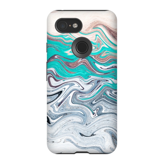 Pixel 3 StrongFit The liquid marble beach by Steve Wade (Swade)