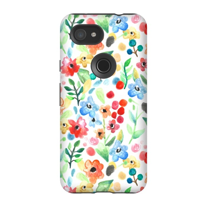 Pixel 3A StrongFit Flourish - Watercolour Floral by Tangerine-Tane