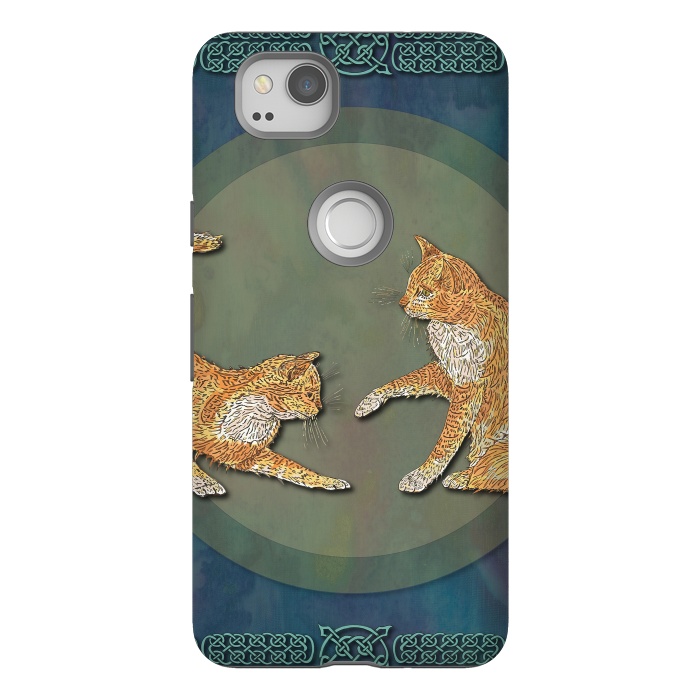 Pixel 2 StrongFit Ginger Cats by Lotti Brown