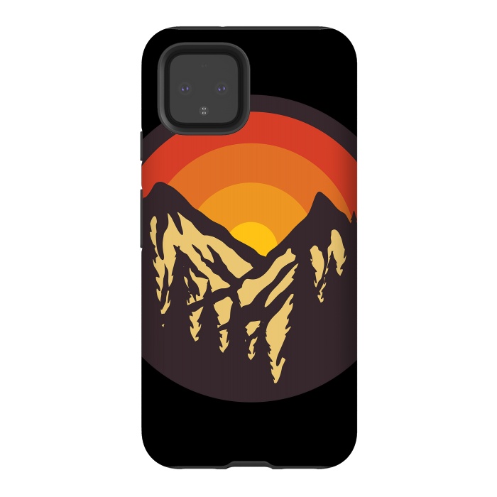 Pixel 4 StrongFit Mountain Sunset by Afif Quilimo