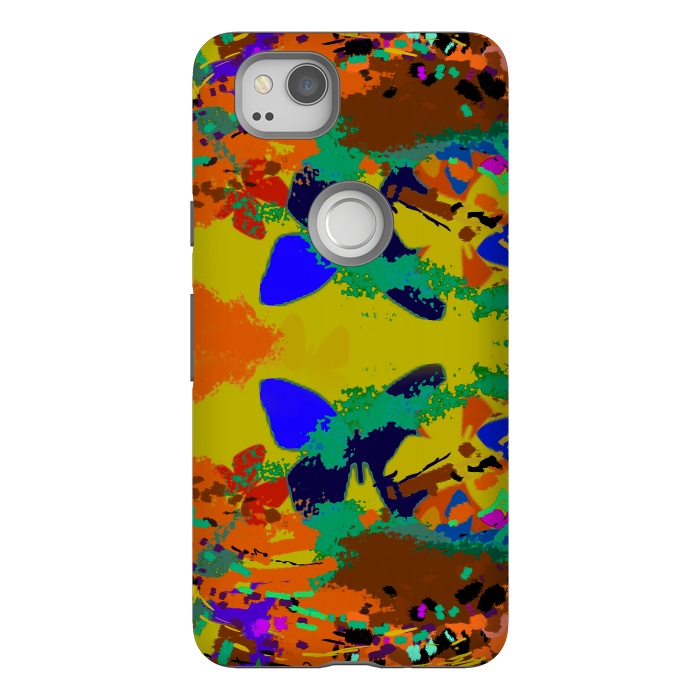 Pixel 2 StrongFit Abstract butterfly digital art design by Josie