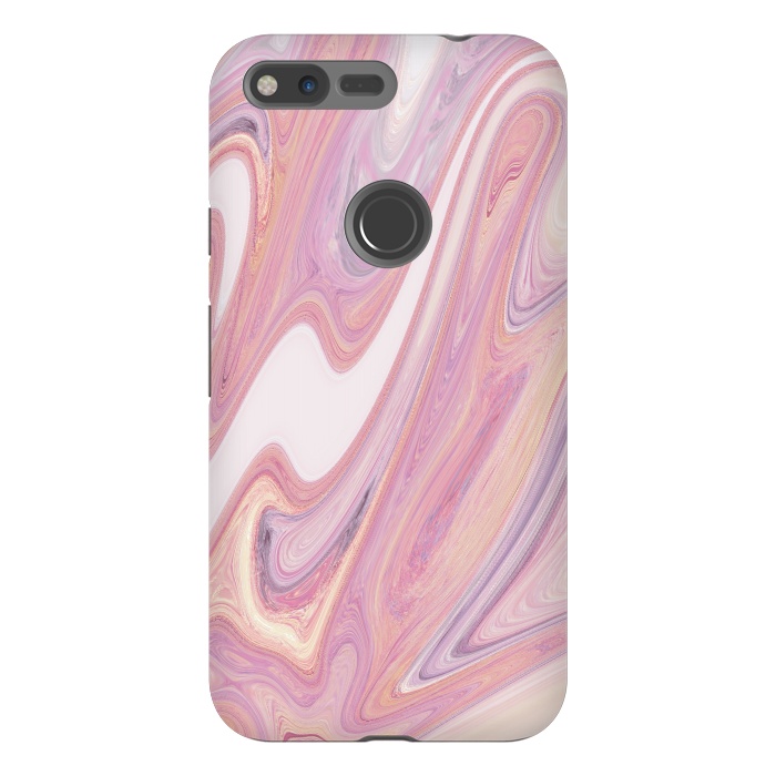 Pixel XL StrongFit Pink marble by Rose Halsey