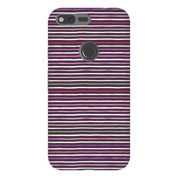 Pixel XL StrongFit Marker Stripes Lines Purple Dark Pink by Ninola Design