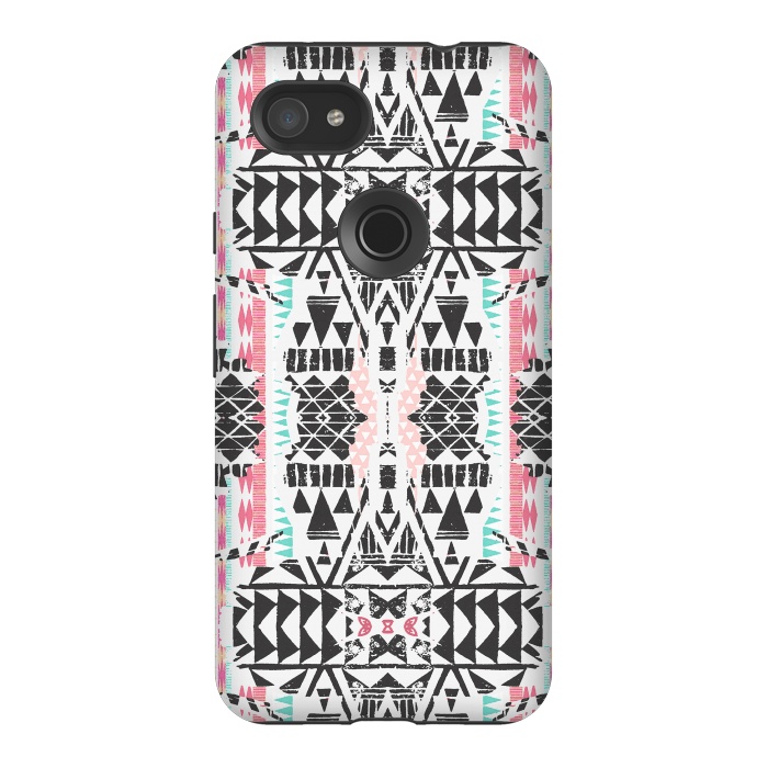 Pixel 3AXL StrongFit Playful tribal ethnic triangles by Oana 