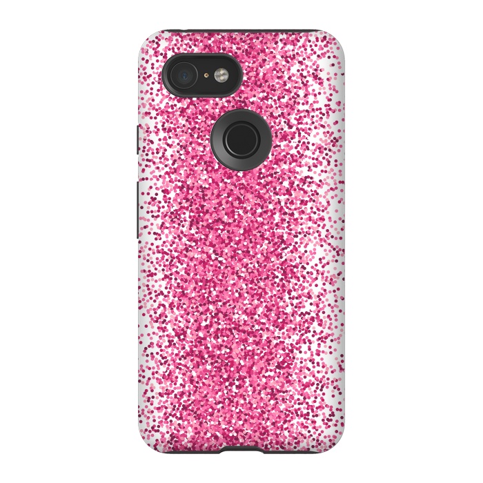 Pixel 3 StrongFit Pink Sparkles by Martina