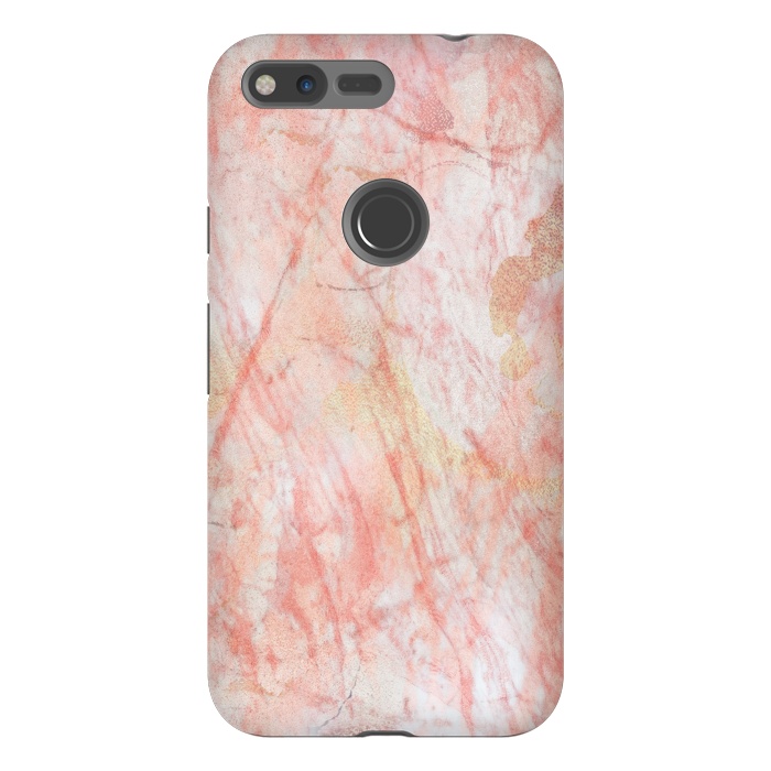 Pixel XL StrongFit Pink Marble Stone by Martina