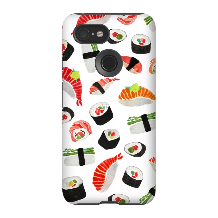 Pixel 3 StrongFit Sushi Pattern by Amaya Brydon