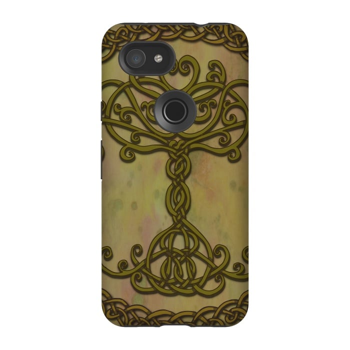 Pixel 3A StrongFit Celtic Tree of Life I by Lotti Brown