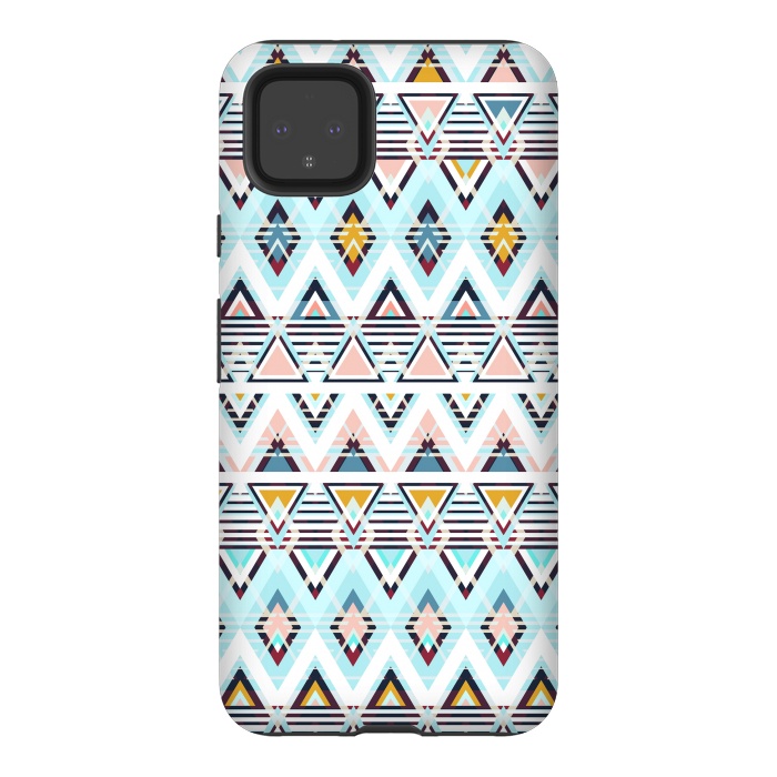 Pixel 4XL StrongFit Colorful ethnic tribal triangles by Oana 