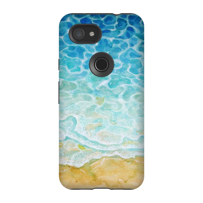 Pixel 3A StrongFit Watercolor Sea G564 by Medusa GraphicArt
