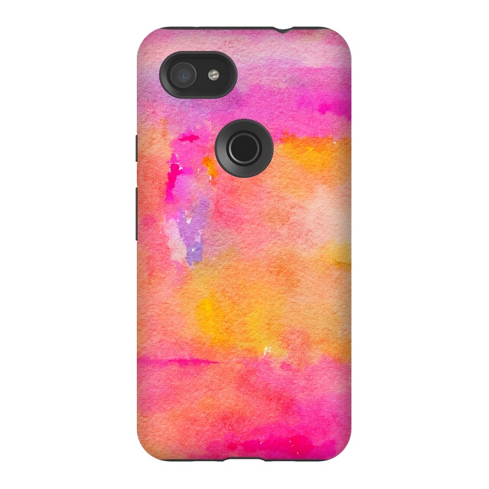 Pixel 3AXL StrongFit Be A Rainbow In Someone's Cloud | Modern Bohemian Watercolor Painting Optimism Positivity Good Vibes by Uma Prabhakar Gokhale