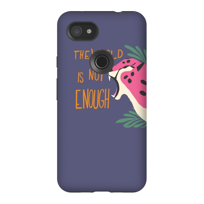 Pixel 3AXL StrongFit Cheetah - the world is not enough, purple by Jelena Obradovic