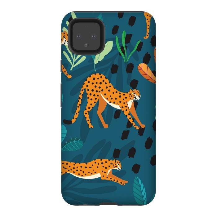 Pixel 4XL StrongFit Cheetah pattern 01 by Jelena Obradovic