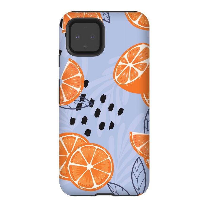 Pixel 4 StrongFit Orange pattern 04 by Jelena Obradovic