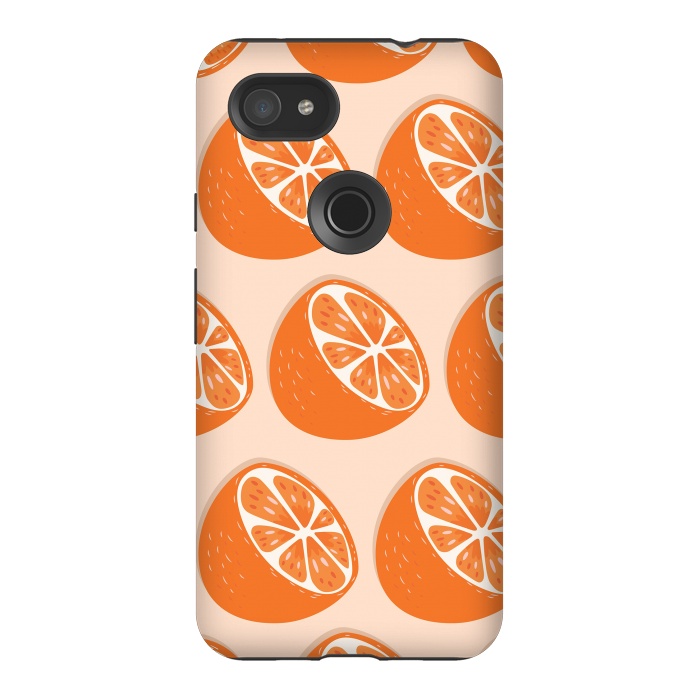 Pixel 3AXL StrongFit Orange pattern 07 by Jelena Obradovic