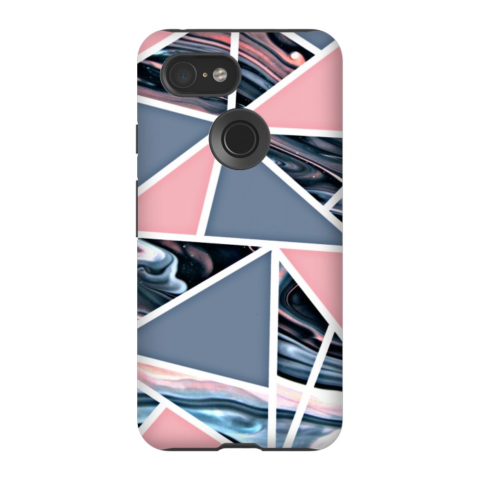 Pixel 3 StrongFit Pink marble styled by CAS