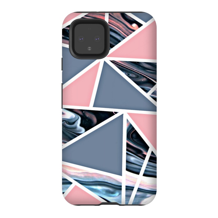 Pixel 4 StrongFit Pink marble styled by CAS