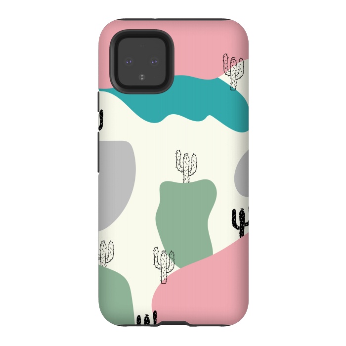 Pixel 4 StrongFit Mountain Cactus by Creativeaxle