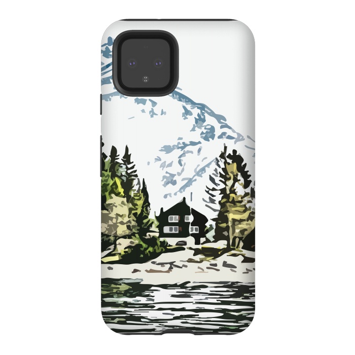 Pixel 4 StrongFit Mountain Forest by Creativeaxle